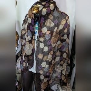 Moschino • Rectangular Silk Paint Drops Scarf